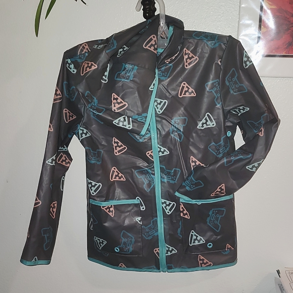 Kids Pizza Gamer raincoat